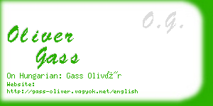 oliver gass business card